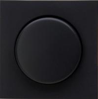 Enzo Kopp hk07 pure mat zwart afdekplaat + knop dimmer - 4624530 - thumbnail