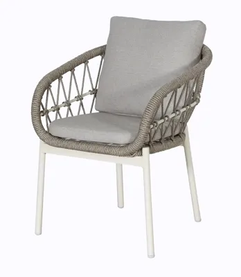 Dining Tuinstoel Dakota Bruin Aluminium Touw Stoel Buiten Vita Lux Outdoor Living