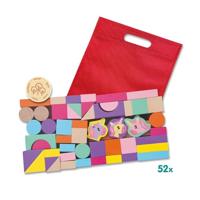 SES houten bouwblokken eenhoorn, 52st. - thumbnail