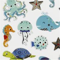 Creativ Company Stickers, zeedieren, vel 15x16,5 cm, 1 vel - thumbnail