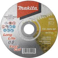 Makita Accessoires Makita doorslijpschijf rvs 125mm x 0,8 mm inox (12 stuks) - e-22953-12 - thumbnail