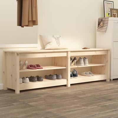 VidaXL Schoenenbank 160x36,5x50 cm massief grenenhout