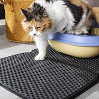 InnovaGoods® Kattenbakmat Clikatt, vangt kattenbakvullingresten op, met functie van een kattenbakmat, compact ontwerp en gemakkelijk schoon te maken, ideaal voor thuis. - thumbnail