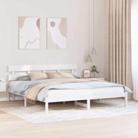 Bedframe Wit 180 x 200 cm Massief grenenhout - thumbnail