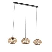 QAZQA Oosterse hanglamp bamboe 3-lichts langwerpig - Amira - thumbnail