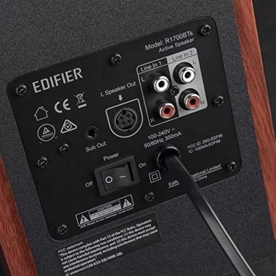 Edifier R1700BTs Actieve Bluetooth-luidspreker - Bluetooth v5.0, 2.0 draadloze close-up studio luidspreker - 66w RMS met subwoofer uitgang - houten behuizing