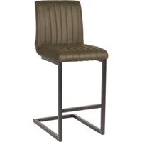 LABEL51 Barkruk 'Milo' Microfiber, kleur Groen (zithoogte 66cm) - thumbnail