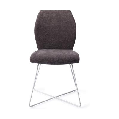 Jesper Home Eetkamerstoel 'Ikata' Cross White, kleur Almost Black