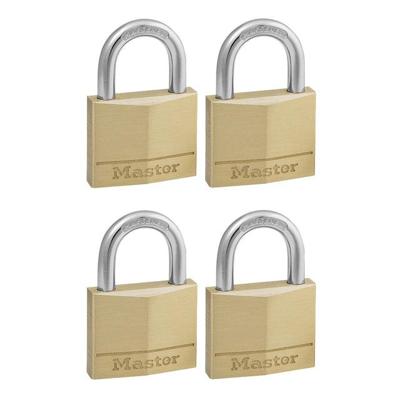 Hangslot masterlock 4 gelijksluitend messing 40mm Hangslot masterlock 4 gelijksluitend messing 40mm