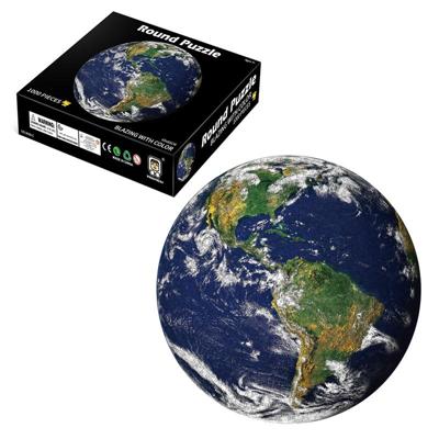 Ronde 3D Puzzel Cartoon Plane Puzzel Puzzel Speelgoed 1000 PCS (Aarde)