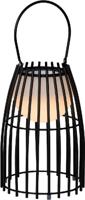 Lucide FJARA - Oplaadbare Tafellamp Binnen/Buiten - Accu/Batterij - Ø 17,5 cm - LED Dim to warm - 1x0,3W 3000K - IP44 - Zwart - thumbnail