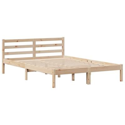 Bed met boekenkast zonder matras massief grenenhout 140x200 cm - thumbnail