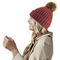 Beechfield CB412 Faux Fur Pop Pom Chunky Beanie - Light Grey - One Size - thumbnail