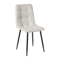 Eetkamerstoel chenille - beige - 90x53.5x44.5 cm - thumbnail