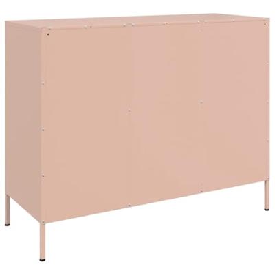 Dressoir 100,5x39x79 cm staal roze