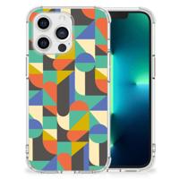 Apple iPhone 13 Pro Doorzichtige Silicone Hoesje Funky Retro - thumbnail
