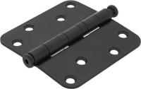 Dulimex Kogellagerscharnier ronde hoeken RVS zwart tot 80 kilo - thumbnail