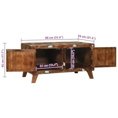 Salontafel Multikleur 80 x 54 x 45 cm massief gerecycled hout