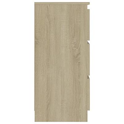 Dressoir 60x35x76 cm bewerkt hout sonoma eikenkleurig