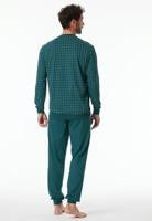Schiesser Schiesser Pyjama Long petrol 181162 56/XXL - thumbnail