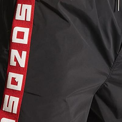 Dsquared2 Tape Logo Zwembroek Heren Zwart/Rood - Maat XL - Kleur: RoodZwart | Soccerfanshop
