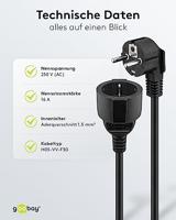 goobay Safety plug extension verlengkabel - thumbnail
