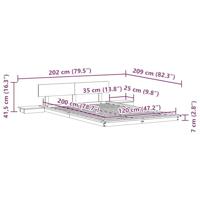 Bedframe Bruin 120 x 200 cm Hout - thumbnail