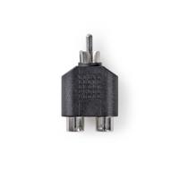 Subwoofer-Adapter | RCA Male - 2x RCA Female | Zwart - thumbnail