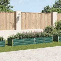 VidaXL Plantenbak verhoogd 320x80x45 cm gegalvaniseerd staal groen - thumbnail