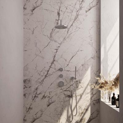 Brauer Chrome Edition Thermostatische Regendoucheset Inbouw - Hoofddouche 20 cm - Gebogen Wandarm - Handdouche Staaf - Doucheslang - Wandaansluitbocht - Chroom