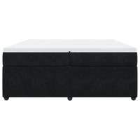 Boxspring met matras fluweel zwart 200x200 cm - thumbnail