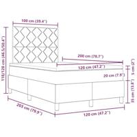 Boxspring bed met hoofdeinde Taupe 120 x 200 cm Stof - thumbnail