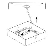Eglo Plafondlamp vierkantFueva 1 40cm - 4000K grijs - 97269 - thumbnail