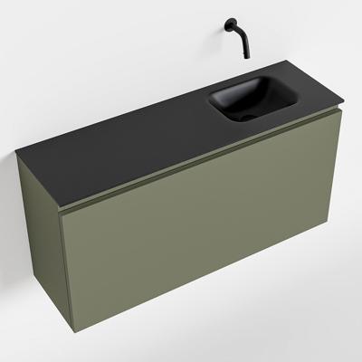 MONDIAZ OLAN 100cm toiletmeubel army. LEX wastafel urban rechts geen kraangat MONDIAZ OLAN 100cm toiletmeubel army. LEX wastafel urban rechts geen kraangat