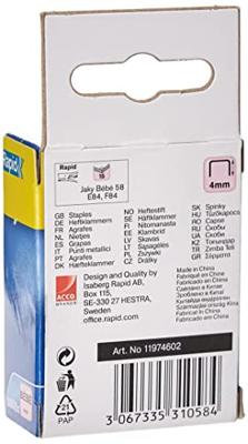 Rapid nietjes Bébé, verkoperd, doos van 5000 nietjes