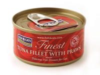 FISH4CATS Tuna fillet with prawn - nat kattenvoer - 70g - thumbnail