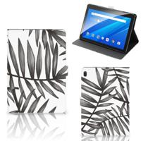 Lenovo Tab E10 Tablet Cover Leaves Grey - thumbnail