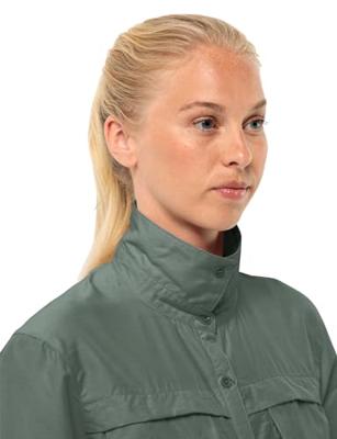 Jack wolfskin Barrier L/S Shirt Dames Hedge Green XL Jack wolfskin Barrier L/S Shirt Dames Hedge Green XL