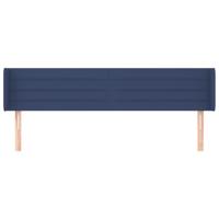 Hoofdbord met randen 163x16x78/88 cm stof blauw - thumbnail