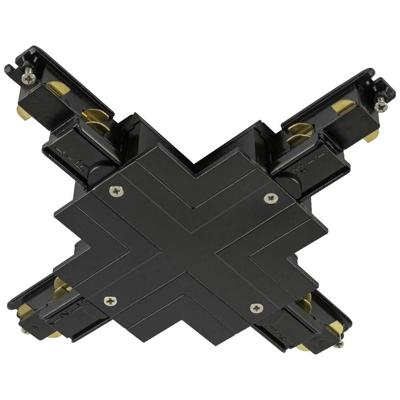 SLV 1006535 230V-railsysteemcomponenten X-verbinder S-Track Zwart SLV 1006535 230V-railsysteemcomponenten X-verbinder S-Track Zwart