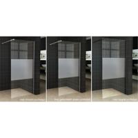 Slim glasplaat 1000 x 2000 x 8 mm nano helder glas met melkglas middenband - thumbnail