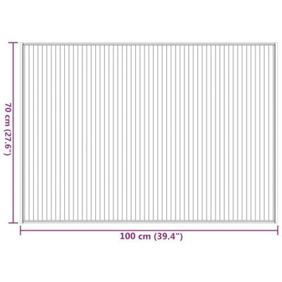 Vloerkleed rechthoekig 70x100 cm bamboe lichtnaturel