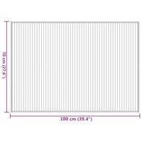 Vloerkleed rechthoekig 70x100 cm bamboe lichtnaturel - thumbnail