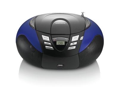 Lenco SCD-37 USB Blue Portable FM Radio CD and USB player Blue - SCD-37 USBBLUE Lenco SCD-37 USB Blue Portable FM Radio CD and USB player Blue - SCD-37 USBBLUE