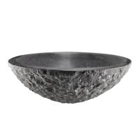 Wiesbaden Raw waskom rond hamerslag 42x14 cm hardsteen gezoet - thumbnail