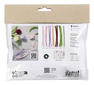Creativ Company Mini hobbyset bloemen van chenilledraad, tulpen, diverse kleuren, 1 doos