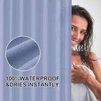 Douchegordijn Exma basic azul Blauw PVC 180 x 180 cm - thumbnail