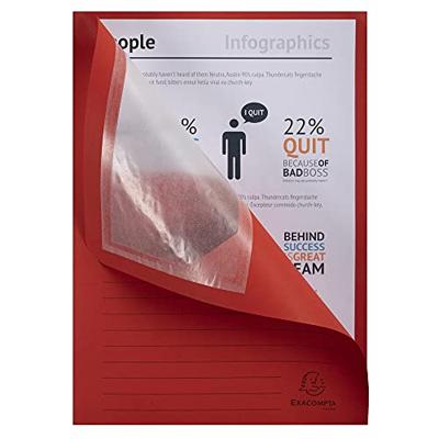 Exacompta L-map met venster Forever, pak van 100 stuks, rood