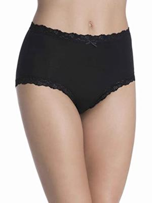3-pack dames Taille slips - Kanten modal dames onderbroek - Katoenen kruisje