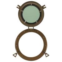 VidaXL Wandspiegel patrijspoort ø30 cm aluminium en glas - thumbnail